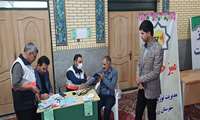 برپایی ایستگاه کنترل فشار خون در مصلای نماز جماعت شهرستان رزن