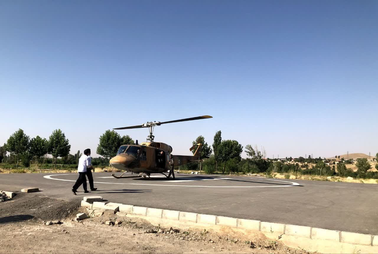 بالگرد اورژانس هوایی استان همدان در شهرستان رزن